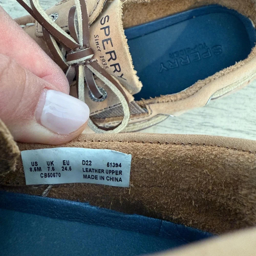 Sperry Tan/Brown Kids Moccasins